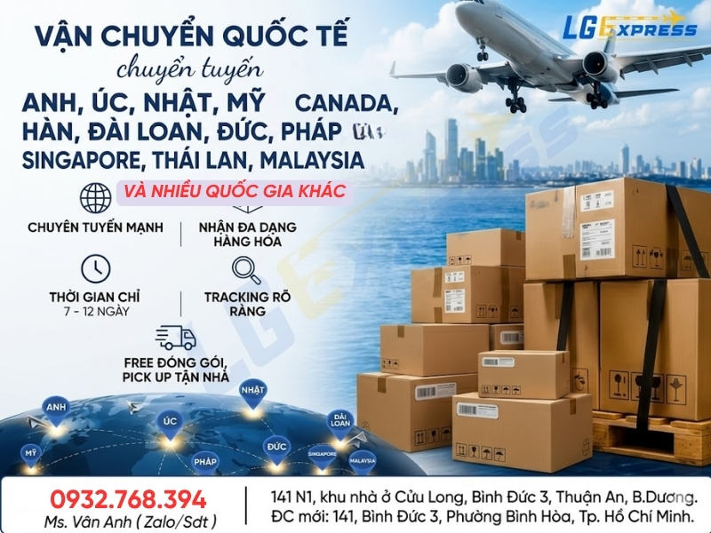Các quốc gia LG vận chuyển chuyên tuyến